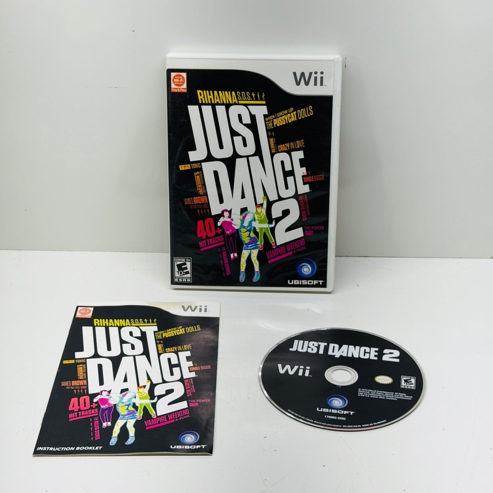 Just Dance 2 Nintendo Wii CIB Video Game 40+ Hit Songs Dance Multiplayer